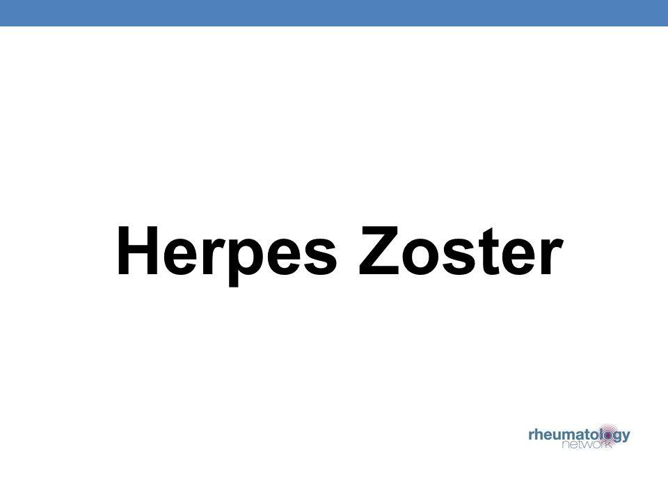 Herpes Zoster Infection Most Often Associated with Tofacitinib