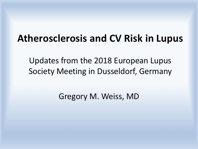 Atherosclerosis and CV Risk in Lupus