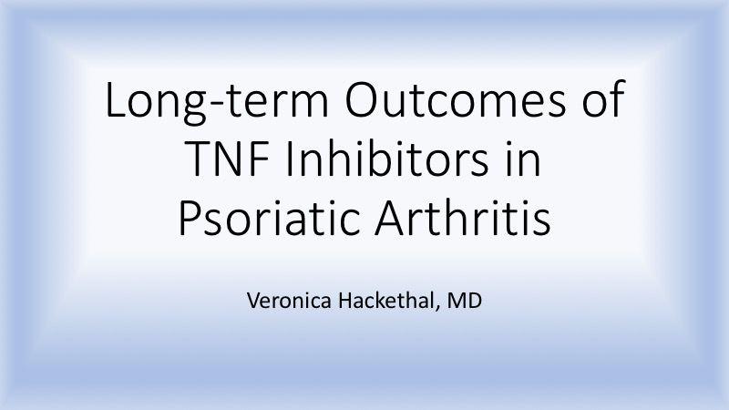 Long-term Outcomes of TNF Inhibitors in Psoriatic Arthritis